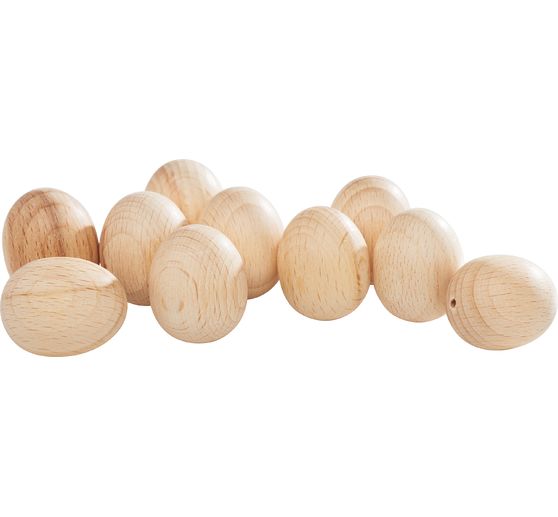 Uovo di legno VBS, forato, 30 x 25 mm