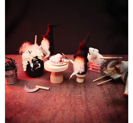 Mezze sfere in legno VBS senza perforazione, 10 pezzi