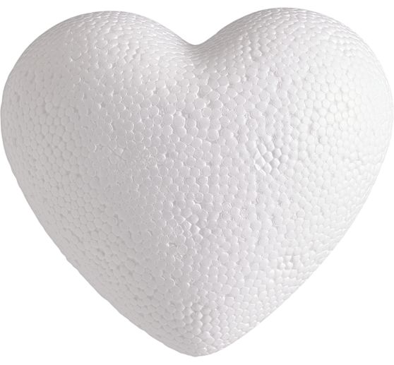 Styrofoam shapes hearts, 9 cm