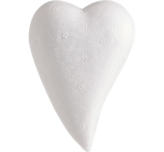 Styrofoam heart, drop shape