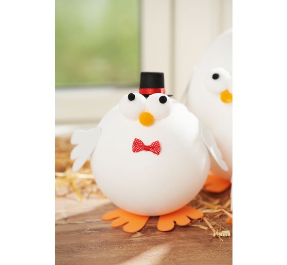 Polystyrene ball, Ø 15 cm, 2 parts