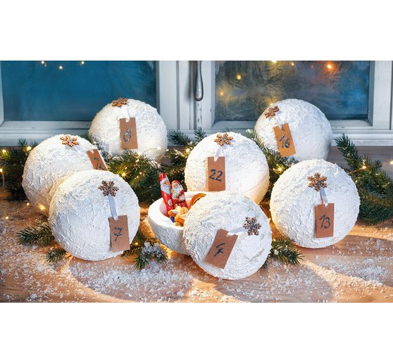 Polystyrene ball, Ø 15 cm, 2 parts