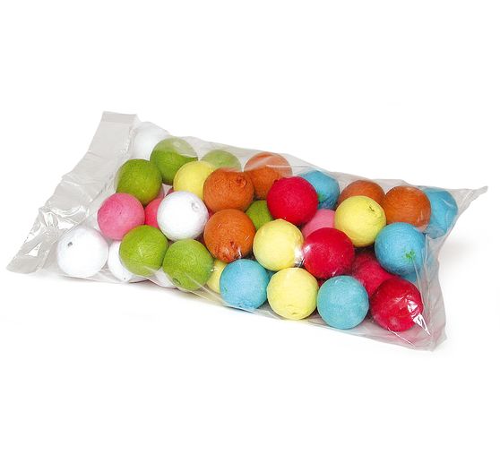 Cotton wool balls "Colour mix", 50 pieces