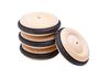 VBS Wooden wheels with rubber tyres, 4 pieces