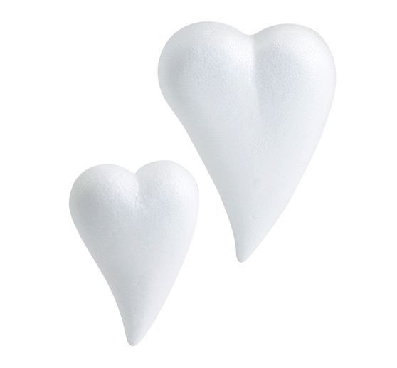 Styrofoam heart, drop shape