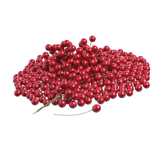 VBS Decorative berries with wire "Ø 10 mm", 400 pieces