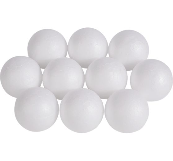 VBS Polystyrene ball, Ø 5 cm, 10 pieces