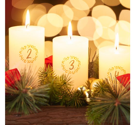 Christmas balls made of glass on wire, 36 pieces, Ø 20 / 25 / 30 mm