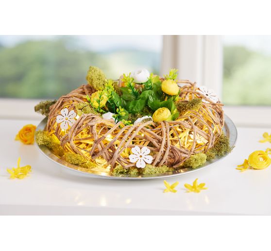 VBS Ranunculus, artificial, White/Yellow, approx. 28 cm, 10 pieces