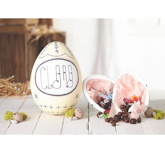 Styrofoam egg, 2 parts, 30 cm