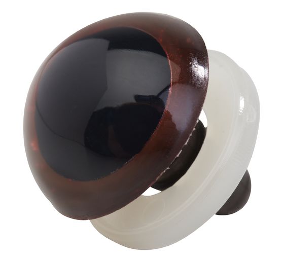 Bear eyes brown, Ø 15 mm, 10 pieces