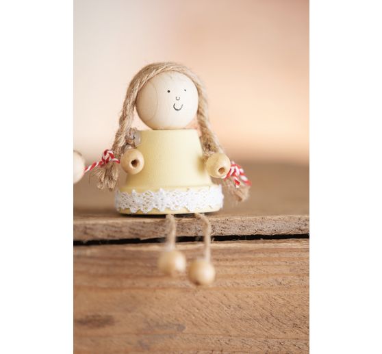 Piedini in legno con foro, 4 pezzi