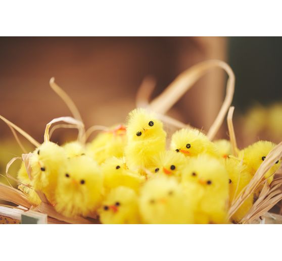 VBS Chenille chicks "Height 4 cm", 18 pcs.