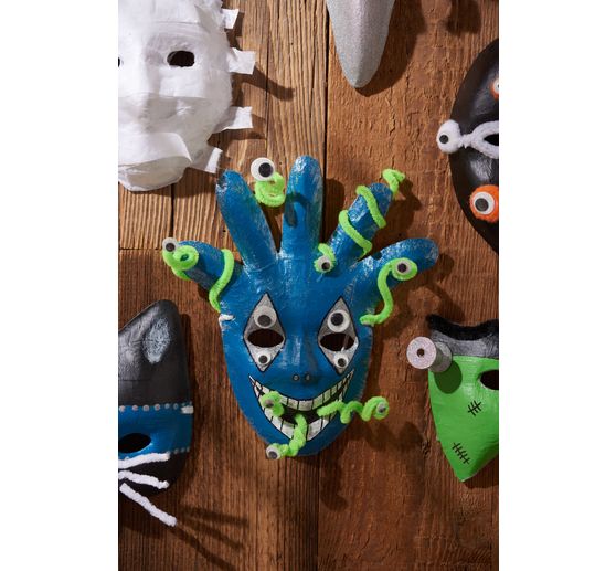VBS Children's masks, papier-mâché, set of 6