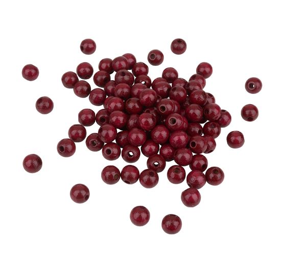 Wooden beads, Ø 8 mm, 85 pieces