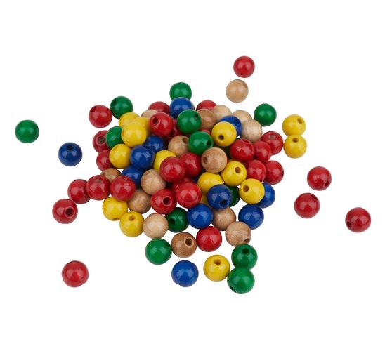 Wooden beads, Ø 8 mm, 85 pieces