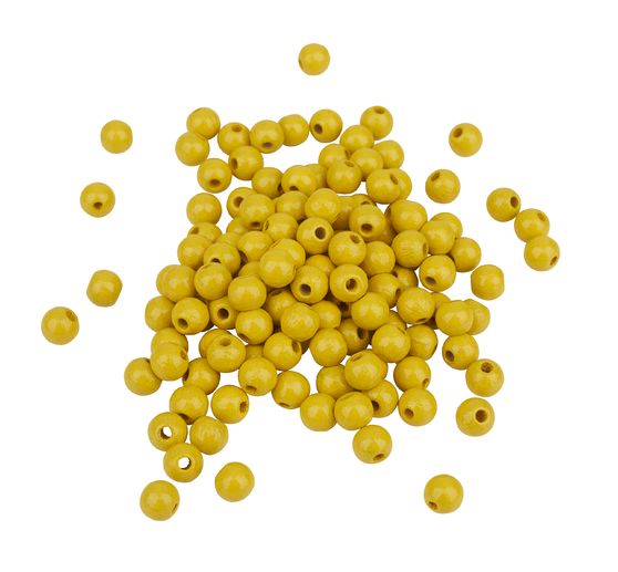 Wooden beads, Ø 6mm, approx. 125 pieces