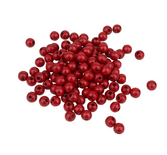 Wooden beads, Ø 6mm, approx. 125 pieces