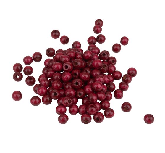 Wooden beads, Ø 6mm, approx. 125 pieces