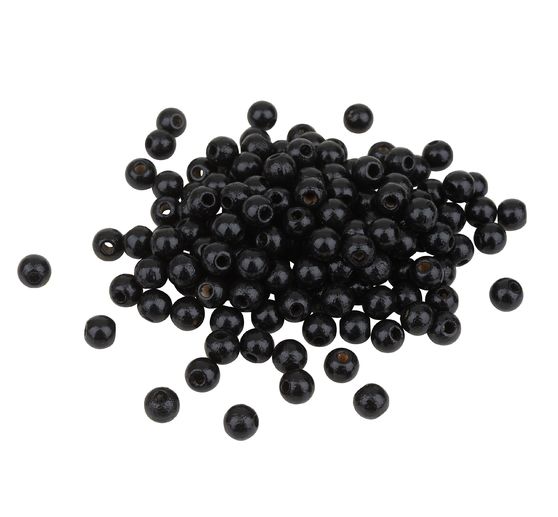 Wooden beads, Ø 6mm, approx. 125 pieces