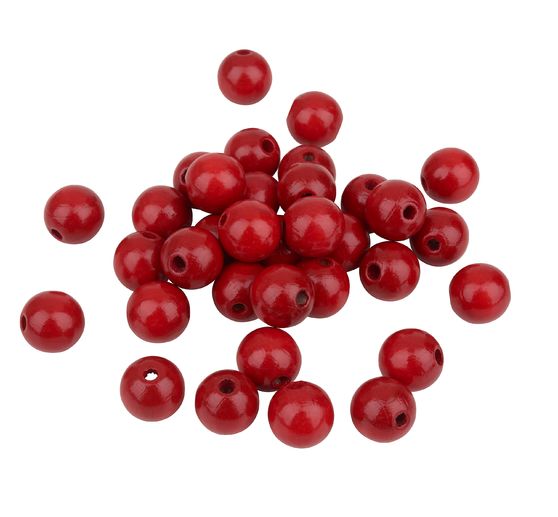 Wooden beads, Ø 12 mm, 30 pieces