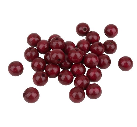 Wooden beads, Ø 12 mm, 30 pieces