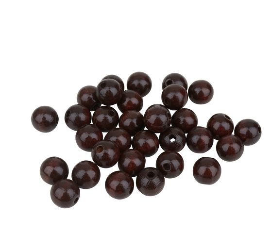 Wooden beads, Ø 12 mm, 30 pieces