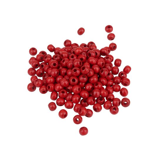 Wooden beads, Ø 4 mm, about 165 pieces