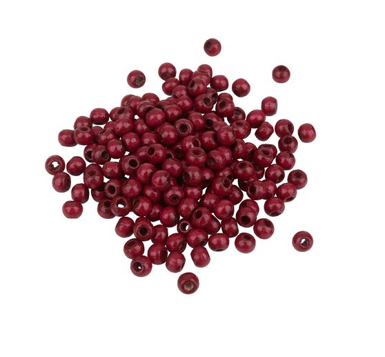 Wooden beads, Ø 4 mm, about 165 pieces