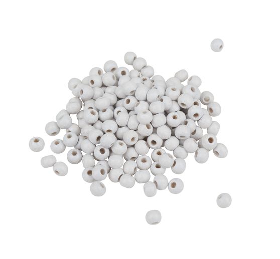 Wooden beads, Ø 4 mm, about 165 pieces