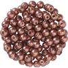 Glass wax beads, Ø 4 mm, 100 pieces Light brown
