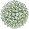 Glass wax beads, Ø 4 mm, 100 pieces Light green
