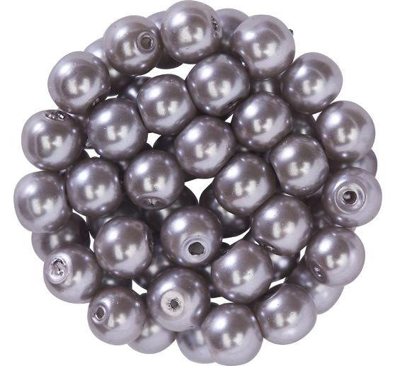 Glass wax beads, Ø 6 mm, 55 pieces