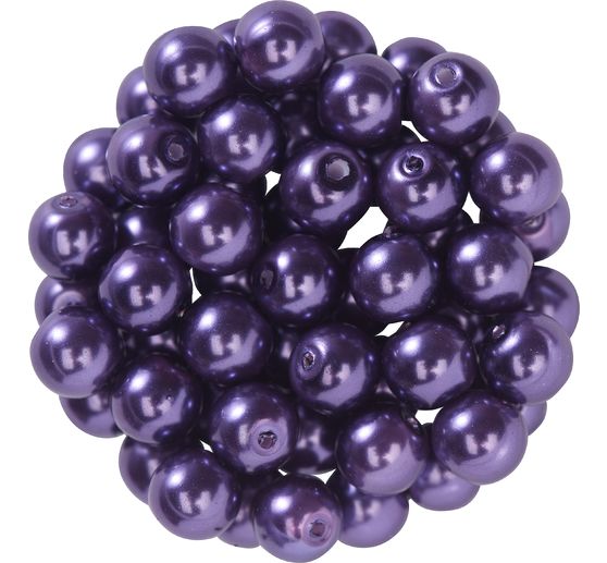 Glass wax beads, Ø 6 mm, 55 pieces