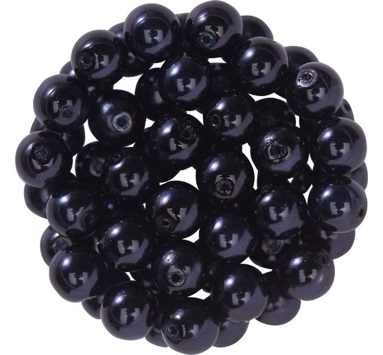 Glass wax beads, Ø 6 mm, 55 pieces