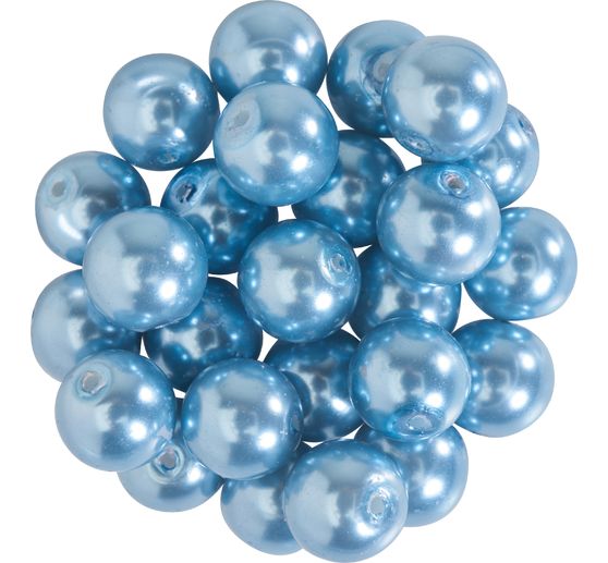 Glass wax beads, Ø 8mm, 25pcs, golden yellow (light orange)