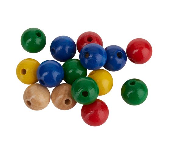Wood Beads, Ø 15 mm