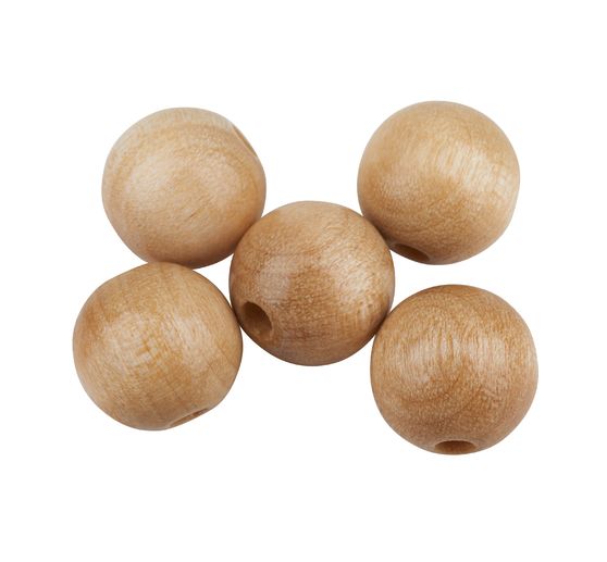 Wood Beads, Ø 15 mm