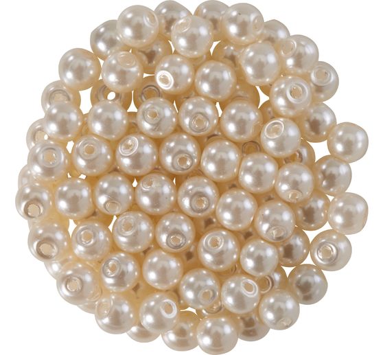 Glass wax beads, Ø 4 mm, 100 pieces