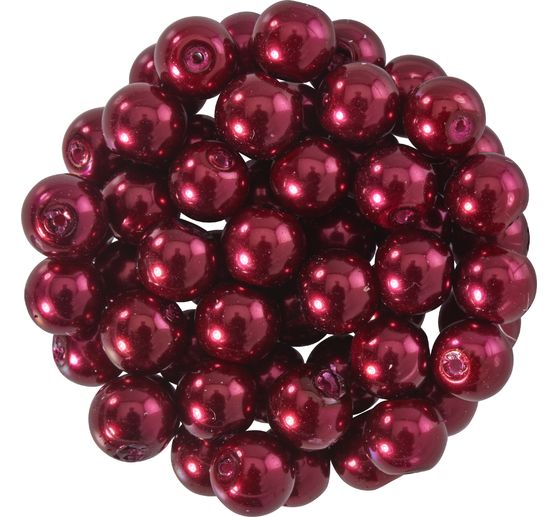 Glass wax beads, Ø 6 mm, 55 pieces