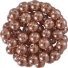 Glass wax beads, Ø 6 mm, 55 pieces Light brown
