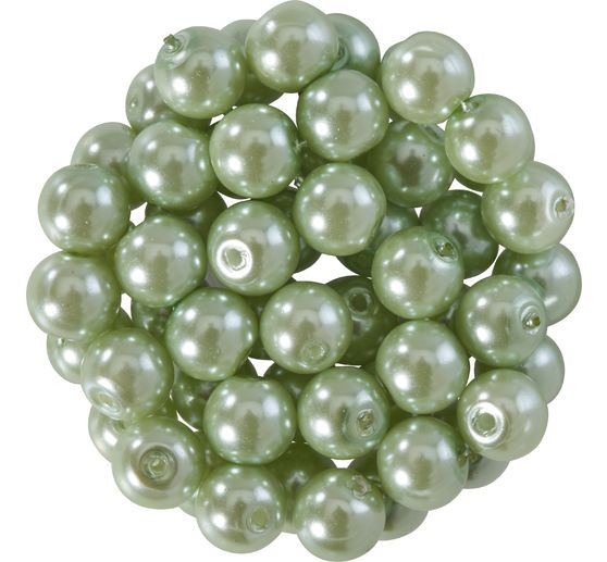 Glass wax beads, Ø 6 mm, 55 pieces