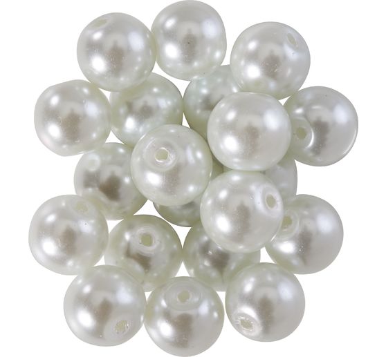 Glass wax beads, Ø 10 mm, 20 pieces