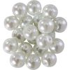 Glass wax beads, Ø 10 mm, 20 pieces White