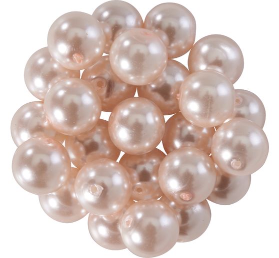 Glass wax beads, Ø 8mm, 25pcs, golden yellow (light orange)