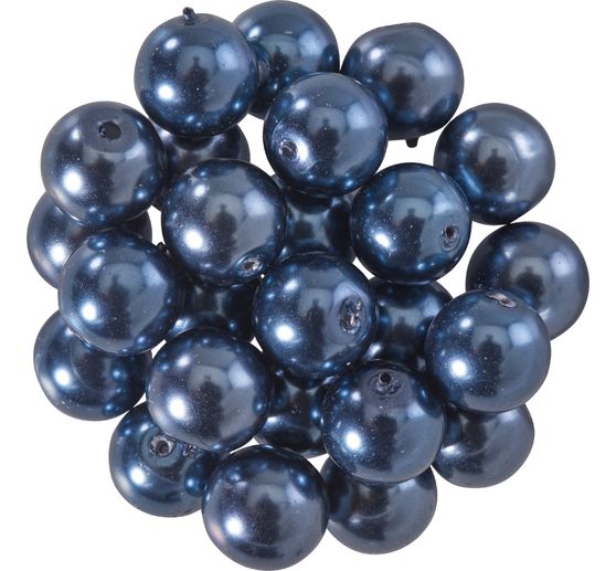 Glass wax beads, Ø 8mm, 25pcs, golden yellow (light orange)