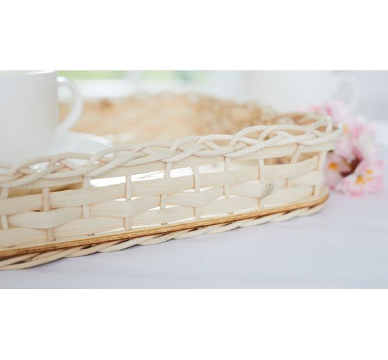 VBS Rattan splint, natural, blue tape, 5 mm, 125 g