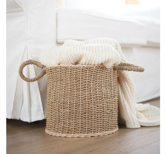 VBS Rattan cane natural, blue tape, Ø 3 mm