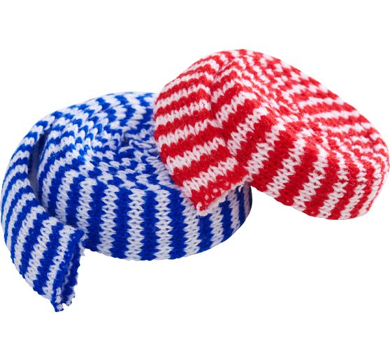 Tubo lavorato a maglia, bicolore, 12 aghi/Ø1,5 cm