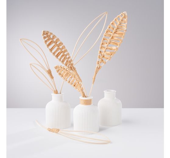 VBS Rattan cane natural, blue tape, &Oslash; 3 mm